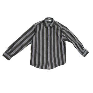 Concepts by Claiborne Classic Fit Striped Button Down Long Sleeve Shirt Size XL